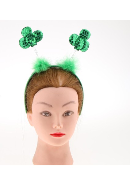 2x St. Gün Kafa Bandı Yeşil Sequins Unisex Shamrock Head (Yurt Dışından) modelleri