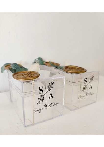 Hediyelik Mühürlü Kutu Mum 20 Adet