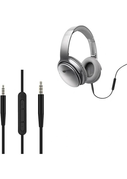 Bose QC25 Qe2 QC35 QC35 Iı Uyumlu Mikrofonlu Kulaklık Ses Kablosu