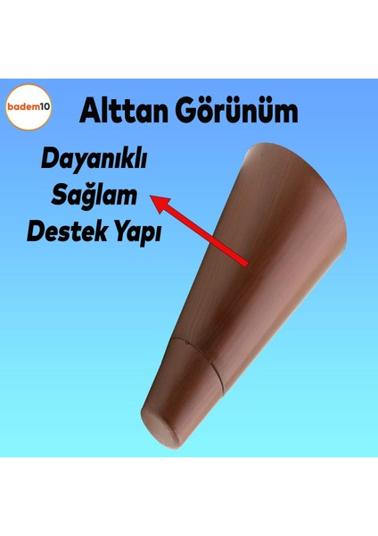 Konik Lüks Mobilya Kanepe Sehpa Tv Ünitesi Koltuk Ayağı 12 Cm Kahverengi Baza Ayakları modelleri