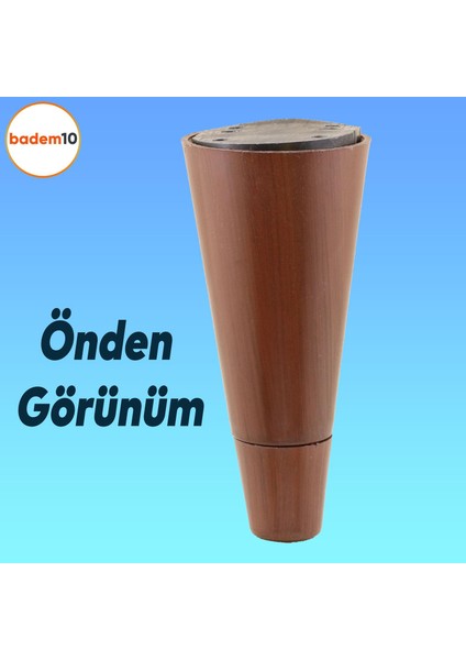 Konik Lüks Mobilya Kanepe Sehpa Tv Ünitesi Koltuk Ayağı 12 Cm Kahverengi Baza Ayakları indirimleri