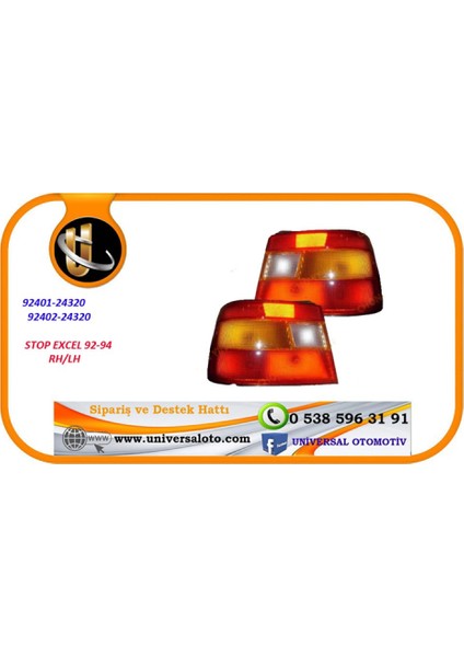 Stop Hyundai Excel 1992-1994 Sol (Duylu) / 92401-24320