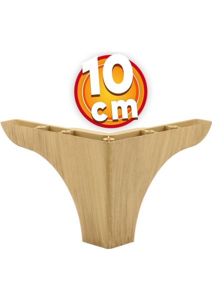 Mobilya Kanepe Sehpa Puf Koltuk Ayağı Krem 10 cm Baza Ayak