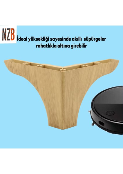 Mobilya Kanepe Sehpa Puf Koltuk Ayağı Krem 10 cm Baza Ayak fırsatları