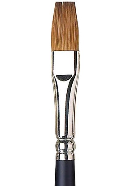 Professional Kolinsky Kısa Saplı Samur One-Stroke Fırçası No:1/4 (6mm)