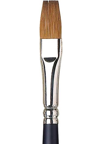 Professional Kolinsky Kısa Saplı Samur One-Stroke Fırçası No:1/2 (13MM)