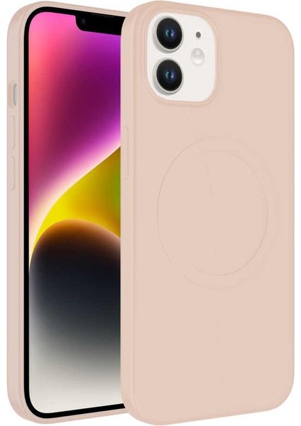 Apple iPhone 11 Kılıf Magsafe Wireless Şarj Özellikli Pastel Renk Silikon Mat Kapak