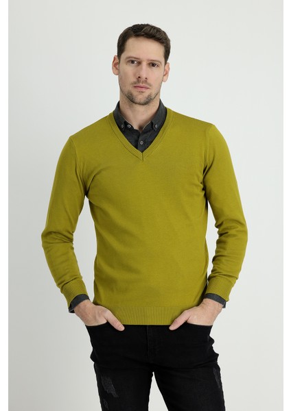 V Yaka Regular Fit Triko Kazak