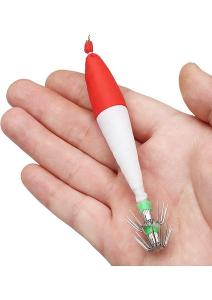 Profısher Kalamar Sahtesi 8cm Kırmızı Beyaz Fosforlu Sert Yem fırsatları