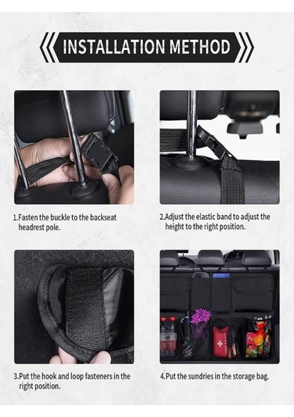 Ankaflex Araç Içi Bagaj Eşya Düzenleyici Oto Bagaj Koltuk Arkası Organizer 8 Cepli Fileli Super