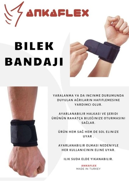 Medikal El Bileği Bilek Ateli Bileklik Bilek Destekleme Burkulma Incinme Yaralanma Bandajı