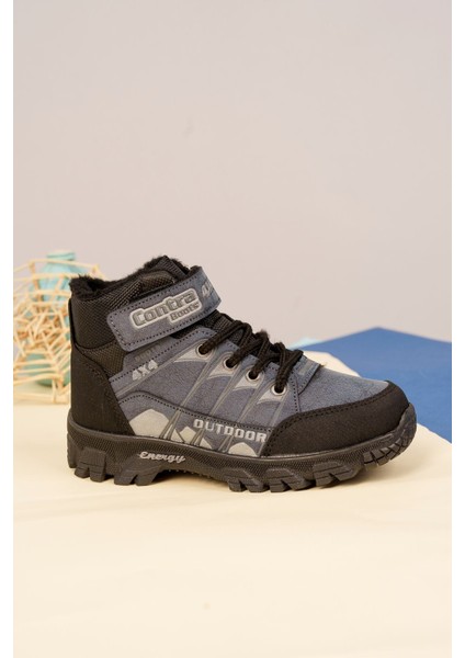 Unisex Çocuk Cırtlı Gri Tracking Bot