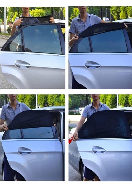 2 Adet Oto Yan Cam Perdesi Araba Arka Güneşlik Araç Anne Bebek Çocuk Perde Arka Koltuk