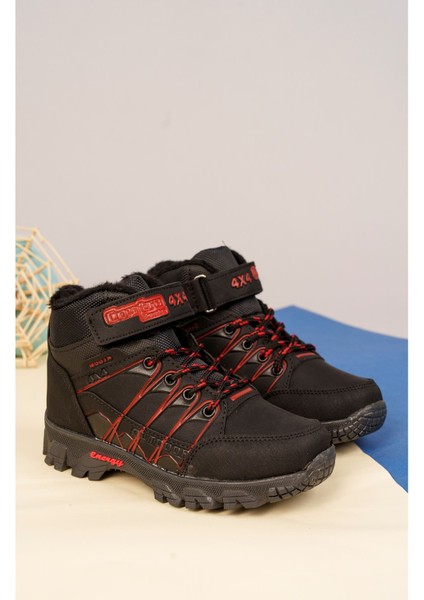 Unisex Çocuk Cırtlı Siyah Tracking Bot