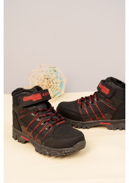 Unisex Çocuk Cırtlı Siyah Tracking Bot
