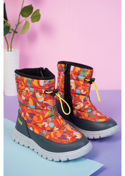 Lastikli Oranj Desenli Çocuk Kar Botu fiyatları