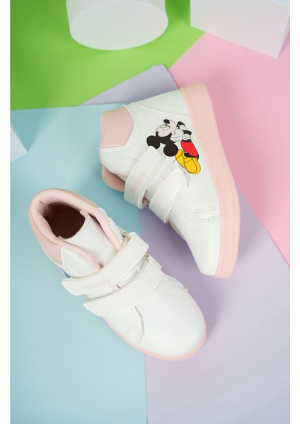 Baskılı Beyaza Pudra Garnili Cırtlı Çocuk Bot modelleri