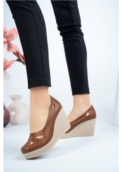 Dolgu Taban Taba Cilt Kadın Ayakkabı modelleri