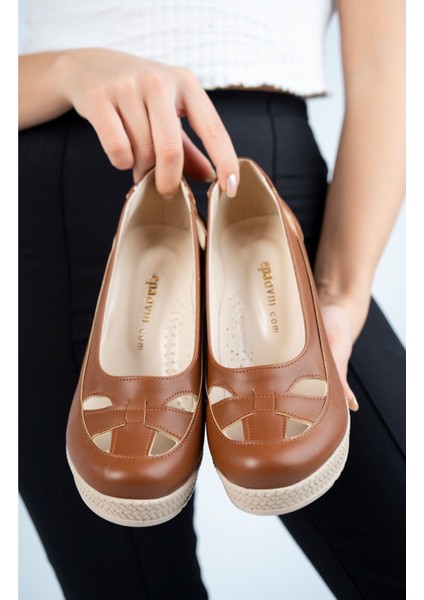 Dolgu Taban Taba Cilt Kadın Ayakkabı fırsatları