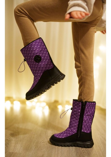 Lastikli Mor Baskılı Paraşüt Kar Botu