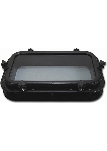 Marine Tekne Lumboz Içten Montaj Dikdörtgen Abs Plastik 30X50CM Siyah