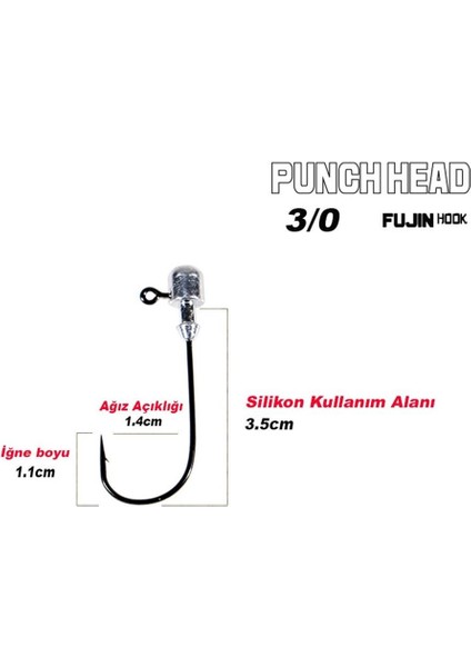 Punch Head Fj-Ph Jig Head No.3/0