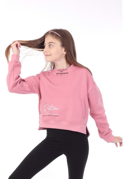 Toontoy Kız Çocuk Baskılı Sweatshirt