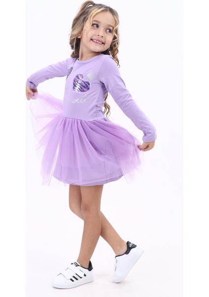 Toontoy Kız Çocuk Baskılı Elbise