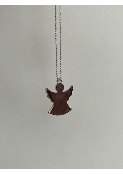 Melek Figürlü Çelik Kolye 35,5X28 mm 1 Adet