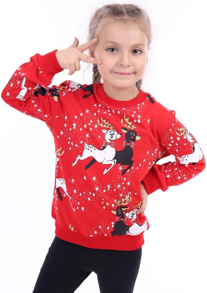 Toontoy Kız Çocuk Baskılı Sweatshirt