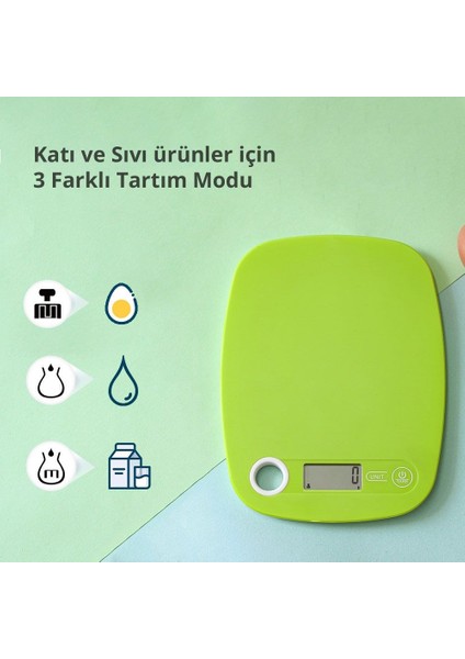 Mutfak Tartısı Elektronik 5 kg Kapasiteli Dijital Hassas Kantar Terazi