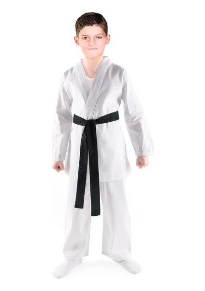 Unisex Çocuk Beyaz Karate Kostümü Çocuk Karate Kıyafeti