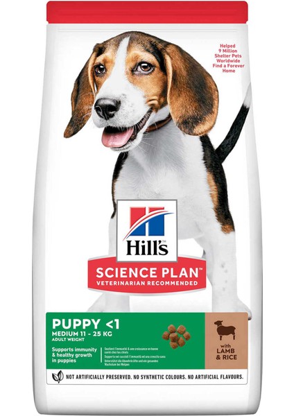 Medium Puppy Kuzu Pirinç Yavru Köpek Maması 2,5 kg Orta Irk Kuzu Pirinçli Yavru Köpek Maması