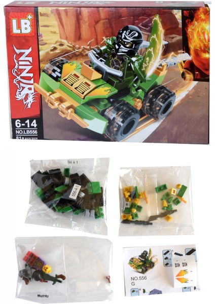 Ninjago Blok Seti 81 Parça Ninja Parçalı Setler Karakter Araba