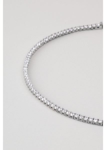 Klasik 18 Ayar Beyaz Altın Kaplama 50 cm Gümüş Su Yolu Kolye fiyatları