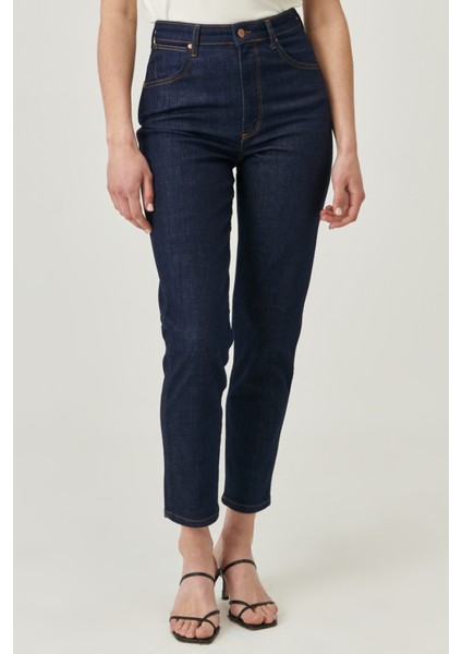 Mom Fit Yüksek Bel Dar Paça Siyah Jean Kot Pantolon modelleri