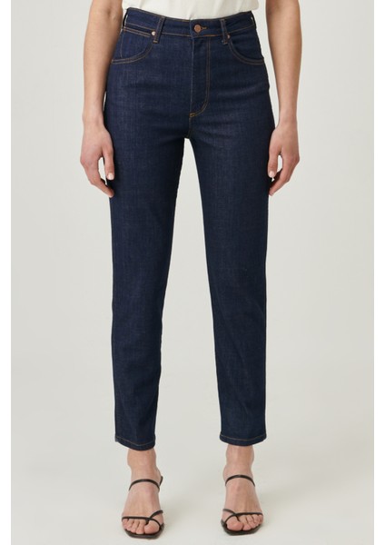 Mom Fit Yüksek Bel Dar Paça Siyah Jean Kot Pantolon fırsatları
