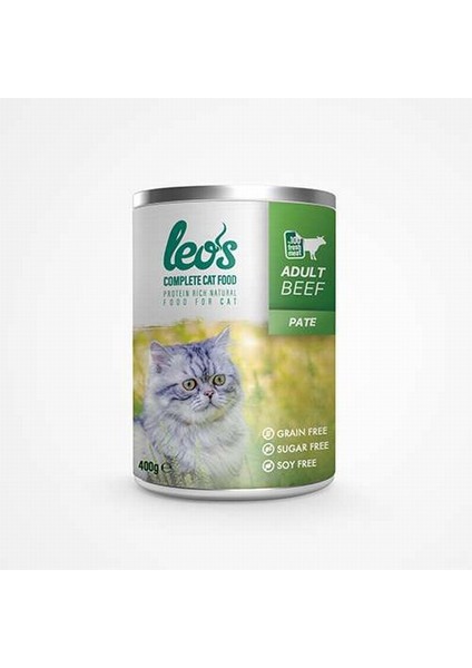 Leos Sığır Etli Ezme Kedi Konservesi 400 Gr