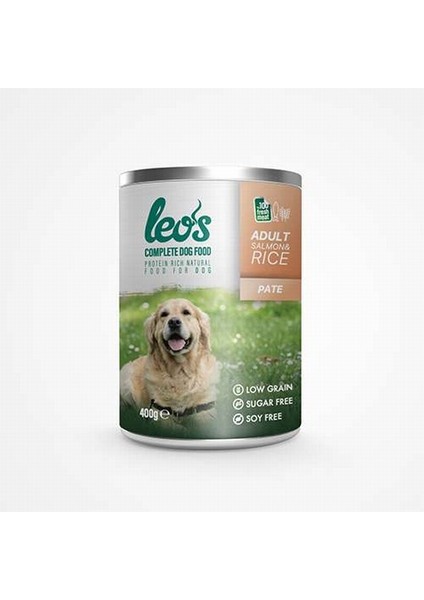 Leos Somonlu ve Pirinçli Ezme Köpek Konservesi 6x400 Gr