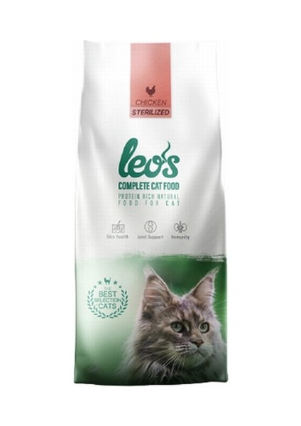 Leos Tavuklu Yetişkin Kısırlaştırılmış Kedi Maması 15 Kg
