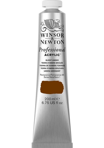 Professional Akrilik Boya 200ML Burnt Umber 076 S.1