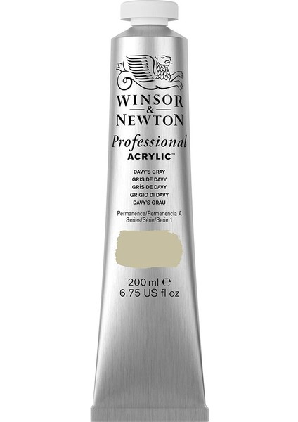 Professional Akrilik Boya 200ML Davy’s Gray 217 S.1