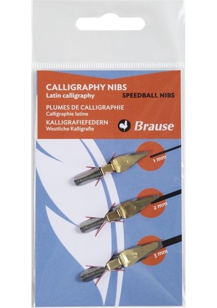 : Speedball Kaligrafi Ucu : 3'lü Set (1 mm - 2 mm - 3 Mm)