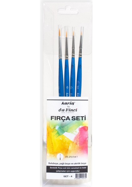 By Da Vinci : Çok Amaçlı Fırça Seti : No: 4