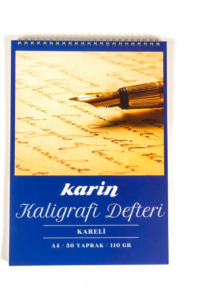 : Kareli Kaligrafi Defteri : A4 : 50 Yaprak