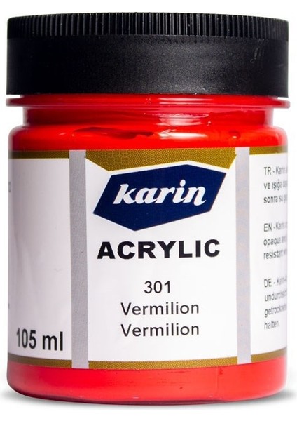 Akrilik Boya : 105 ml : 301 Vermılıon