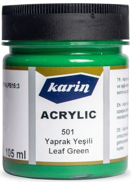 Akrilik Boya : 105 ml : 501 Yaprak Yeşili