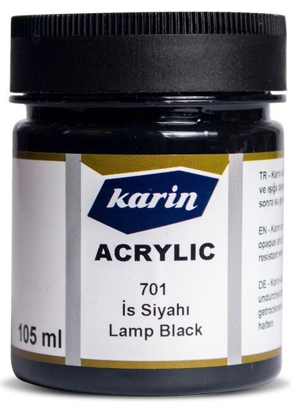 Akrilik Boya : 105 ml : 701 Is Siyahı