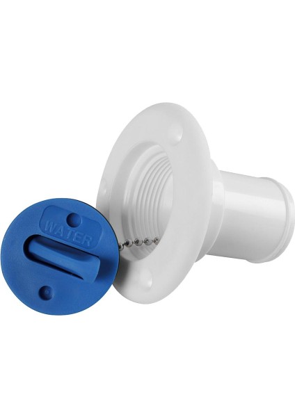 Beyaz Naylon Tekne Yat Kamyonu Su Güverte Dolgusu 38MM Soket W - Mavi (Yurt Dışından)
