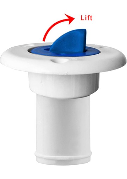 Beyaz Naylon Tekne Yat Kamyonu Su Güverte Dolgusu 38MM Soket W - Mavi (Yurt Dışından)